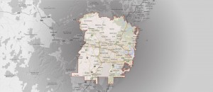 sydney map isolated