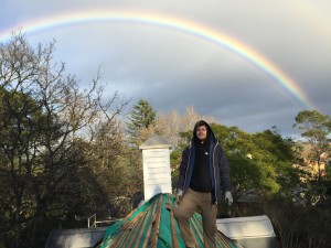 Slate roofing rainbow