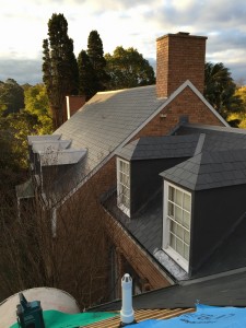 Slate and zinc roof dormers. Sydney