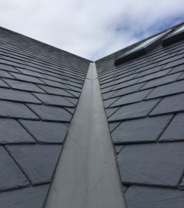 Slate roof and zinc valley